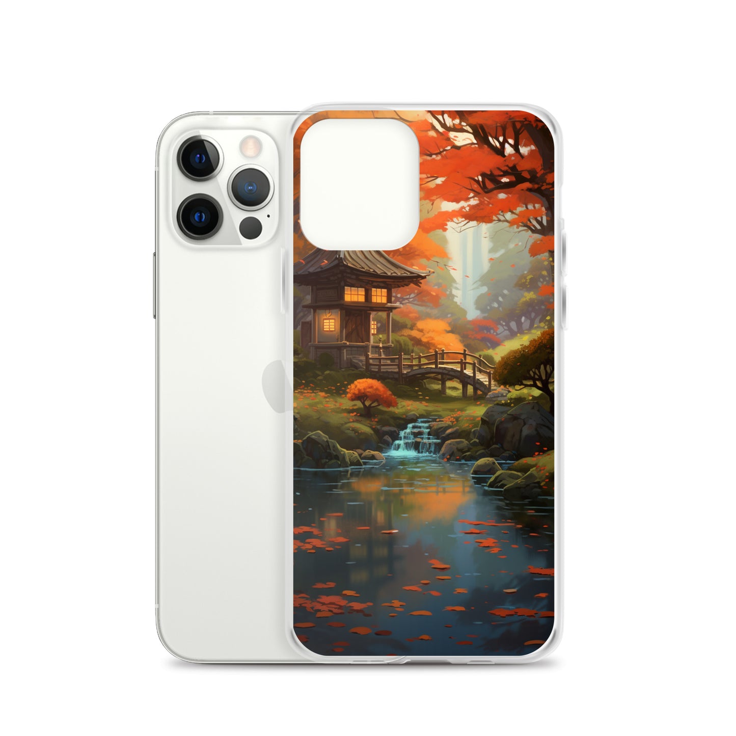 Japanese Garden in Autumn iPhone Case