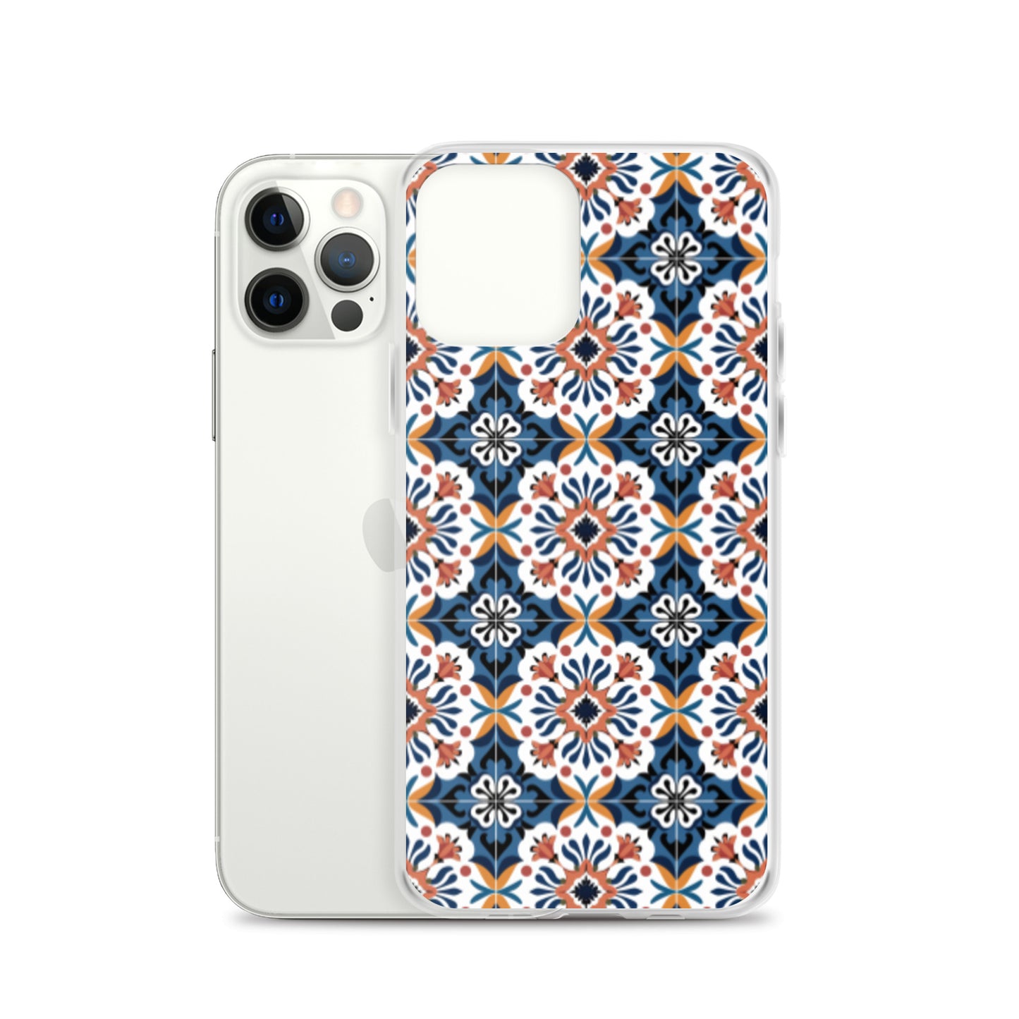 iPhone Case Classic Encaustic Tile Orange & Blue