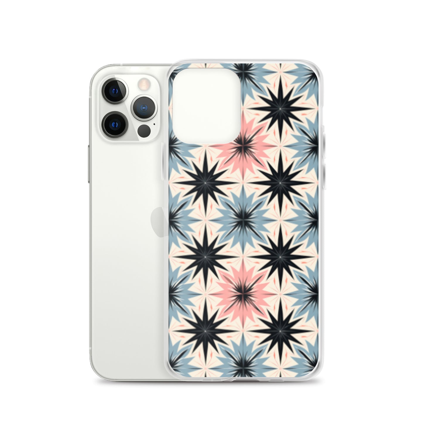 iPhone Case Pink and Blue Pastel Retro Stars