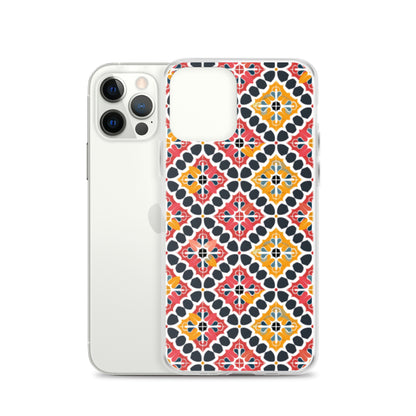 iPhone Case Colorful Spanish Quatrefoil Pattern