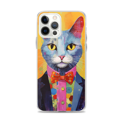 Fancy Colorful Kitty Cat iPhone Case