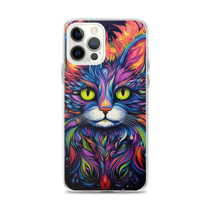 Psychedelic Cat iPhone Case