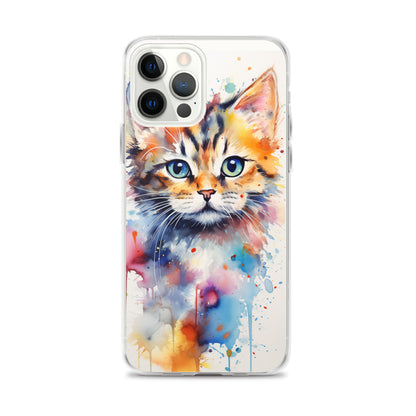 Watercolor Kitty Cat iPhone Case