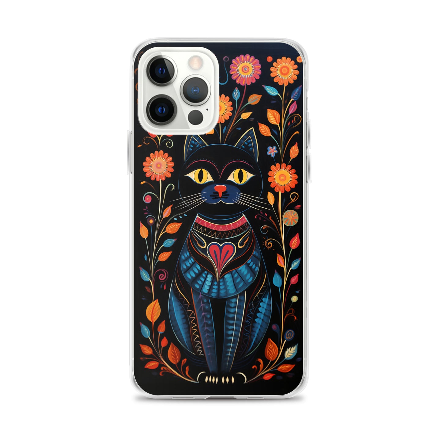 Folk Art Kitty Cat iPhone Case