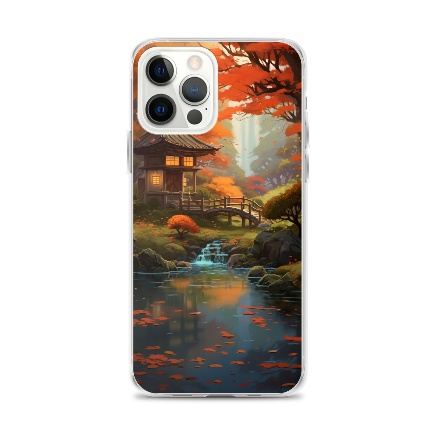 Japanese Garden in Autumn iPhone Case