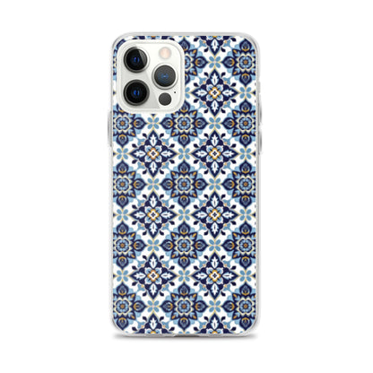 iPhone Case Classic Encaustic Tile Blue