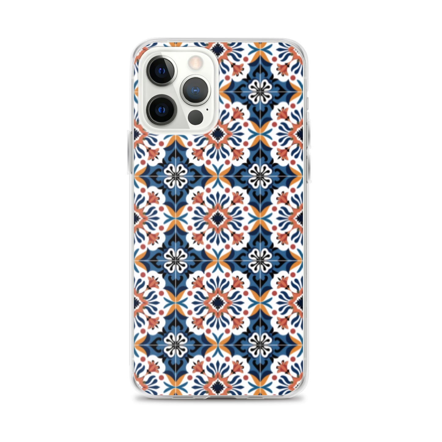 iPhone Case Classic Encaustic Tile Orange & Blue