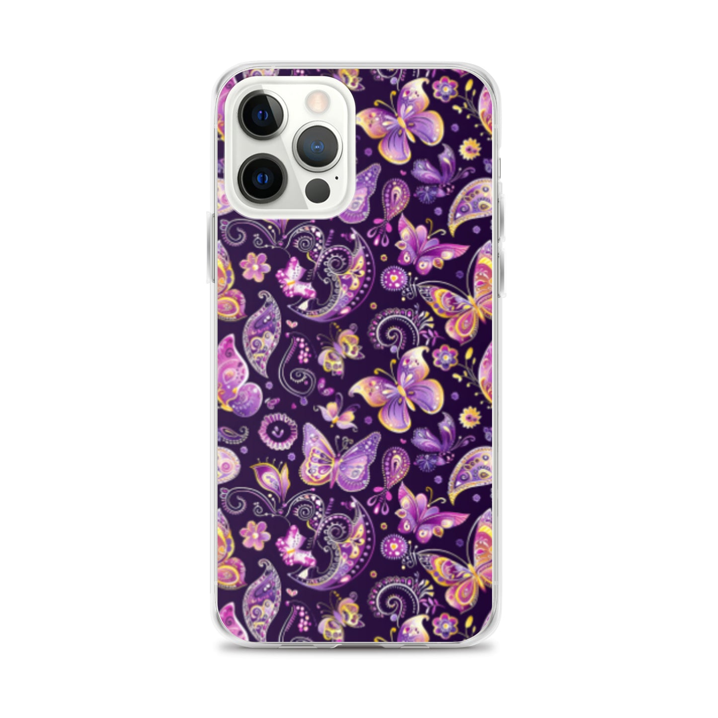 iPhone Case Purple Butterfly Paisley