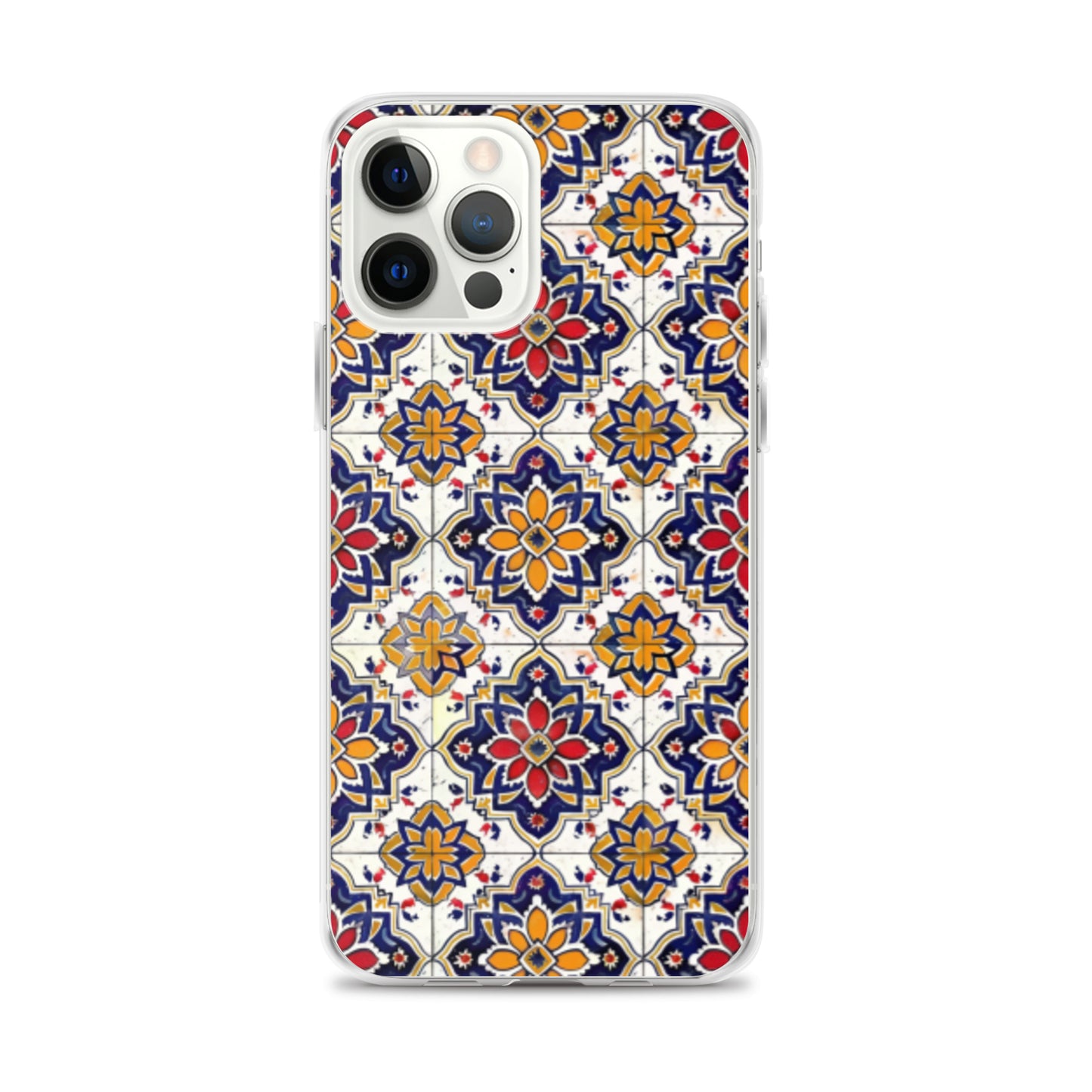 iPhone Case Colorful Andalusian Ceramic Tile Blue Orange Red