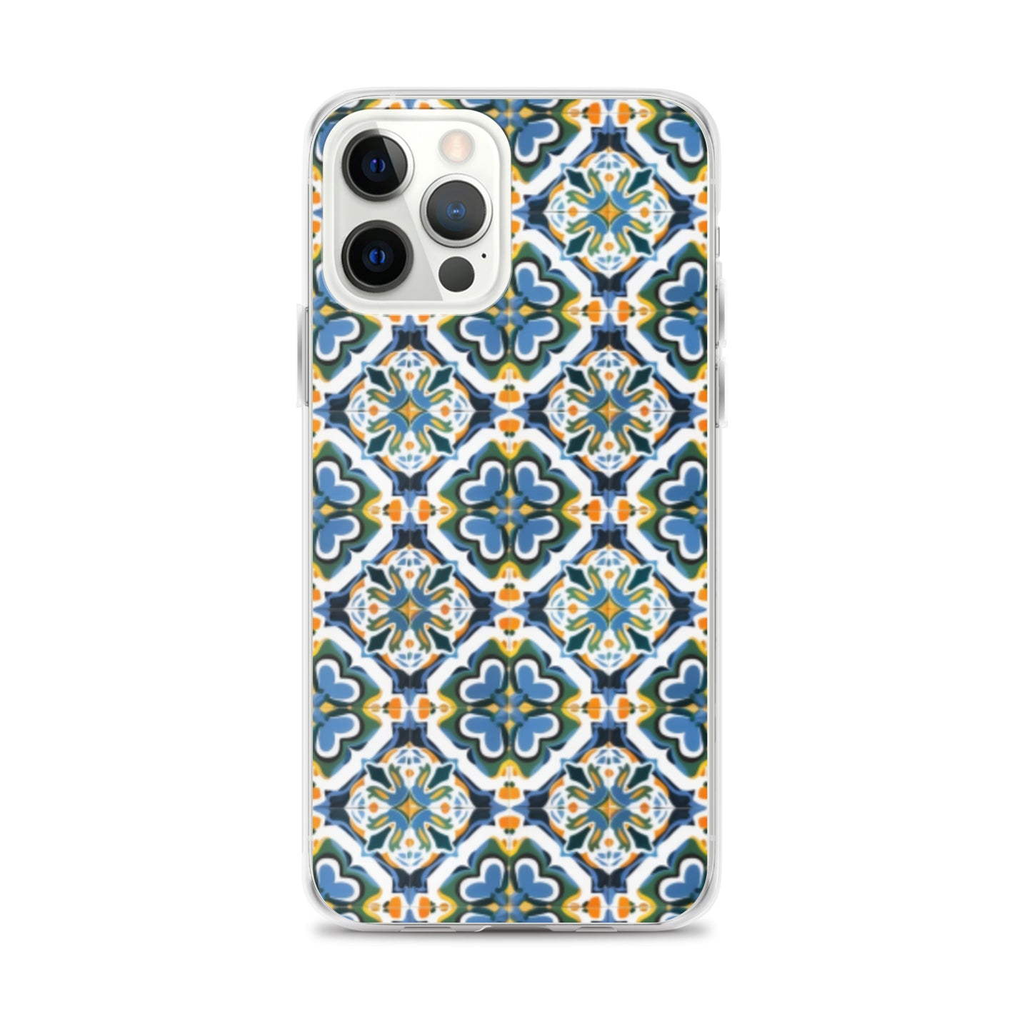 iPhone Case Colorful Andalusian Ceramic Tile Green Blue Orange