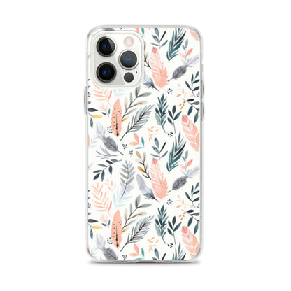 iPhone Case Pastel Feathers & Plants