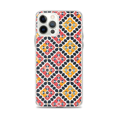 iPhone Case Colorful Spanish Quatrefoil Pattern