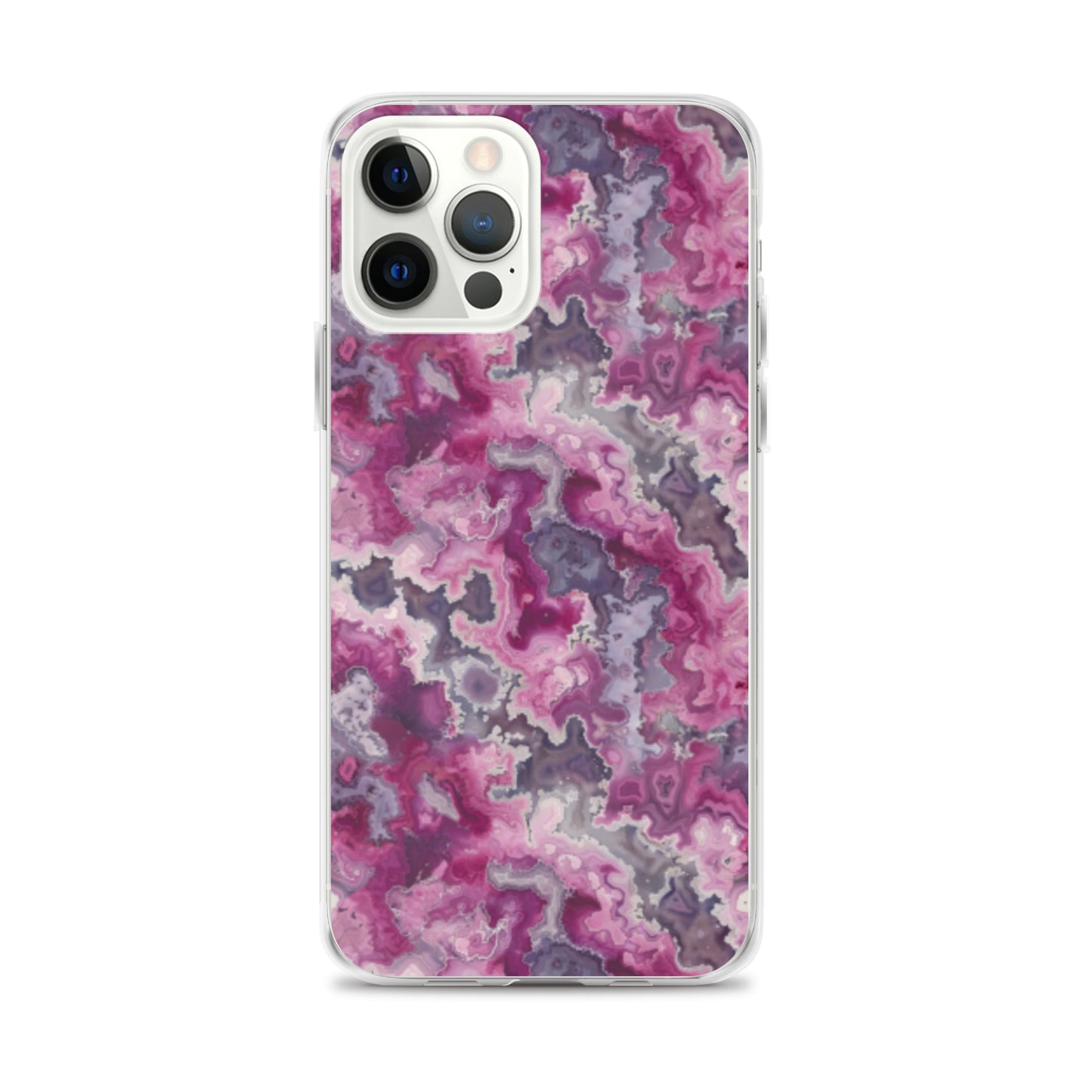 iPhone Case Pink Moss Agate Pattern
