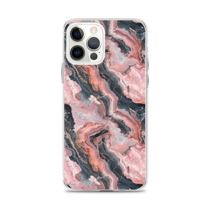iPhone Case Pink Picasso Marble Pattern