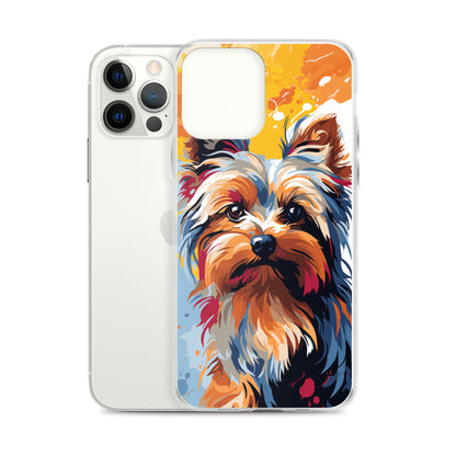 iPhone Case Painted Yorkshire Terrier Yellow