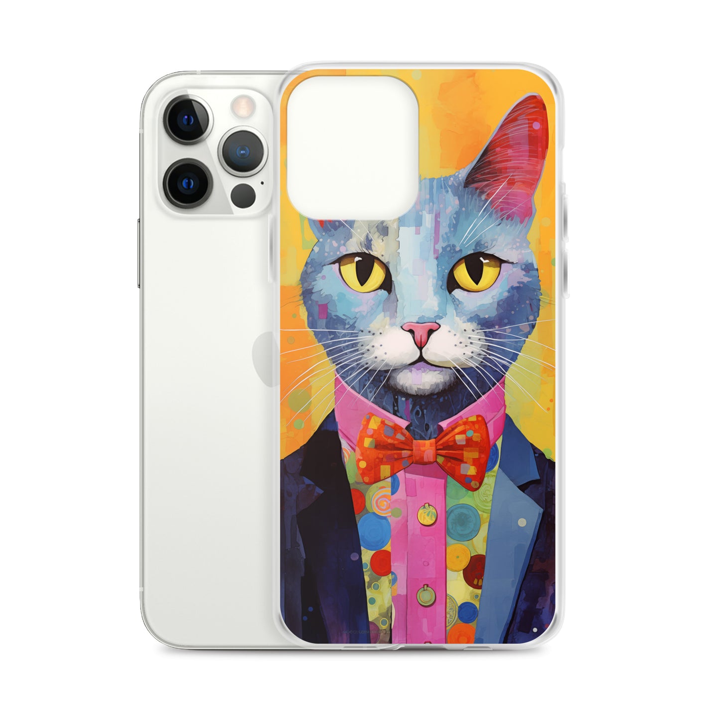 Fancy Colorful Kitty Cat iPhone Case