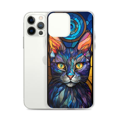 Stained Glass Cat iPhone Case