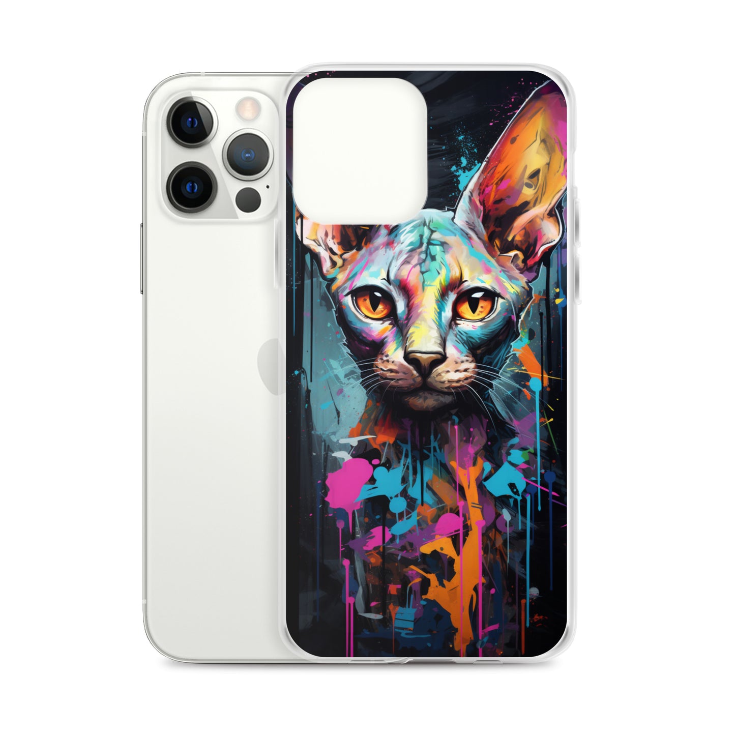 Graffiti Sphynx Cat iPhone Case