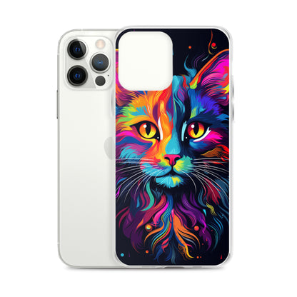 Day Glo Cat iPhone Case