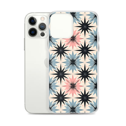 iPhone Case Pink and Blue Pastel Retro Stars