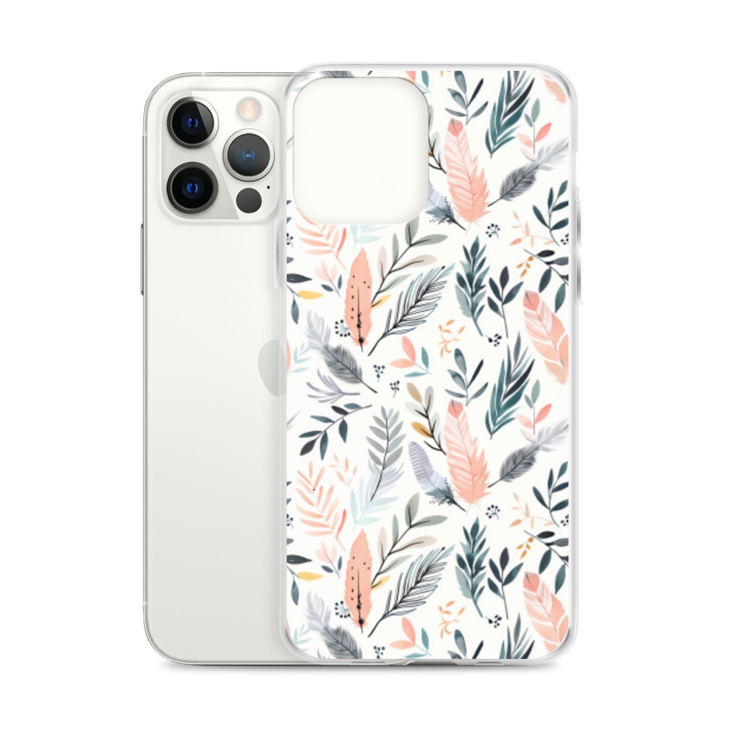 iPhone Case Pastel Feathers & Plants