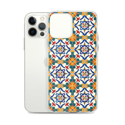 iPhone Case Colorful Yellow & Green Mediterranean Tiles