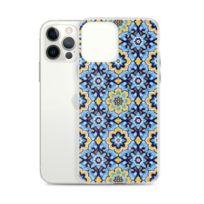 iPhone Case Kashi Tiles Yellow & Light Blue