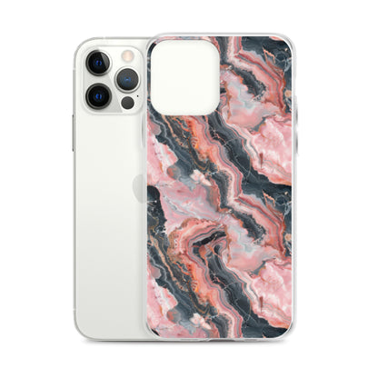 iPhone Case Pink Picasso Marble Pattern