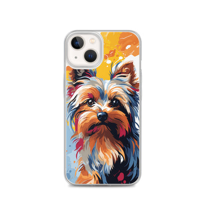 iPhone Case Painted Yorkshire Terrier Yellow