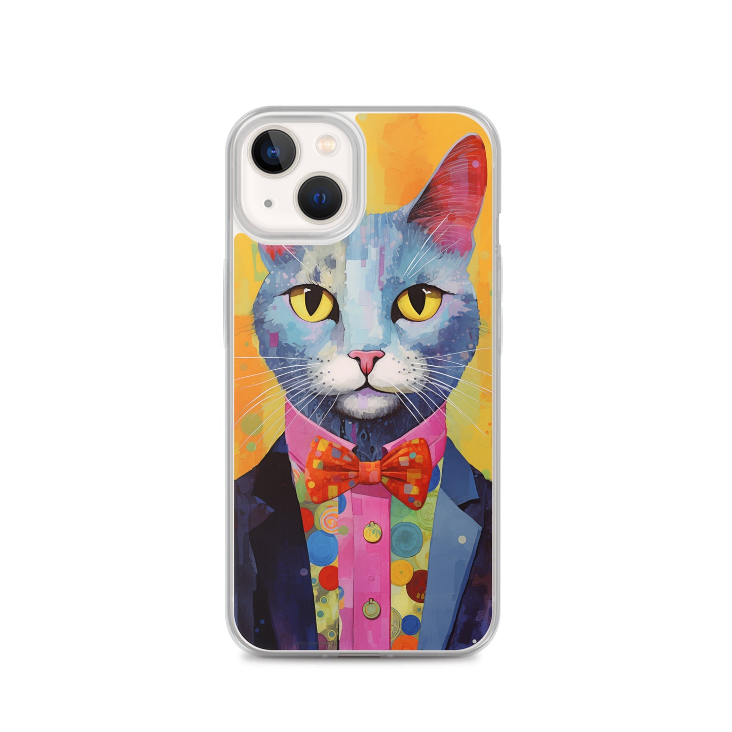 Fancy Colorful Kitty Cat iPhone Case