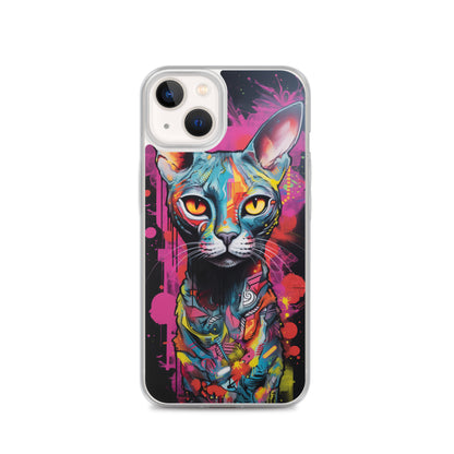 Graffiti Sphynx Cat #2 iPhone Case