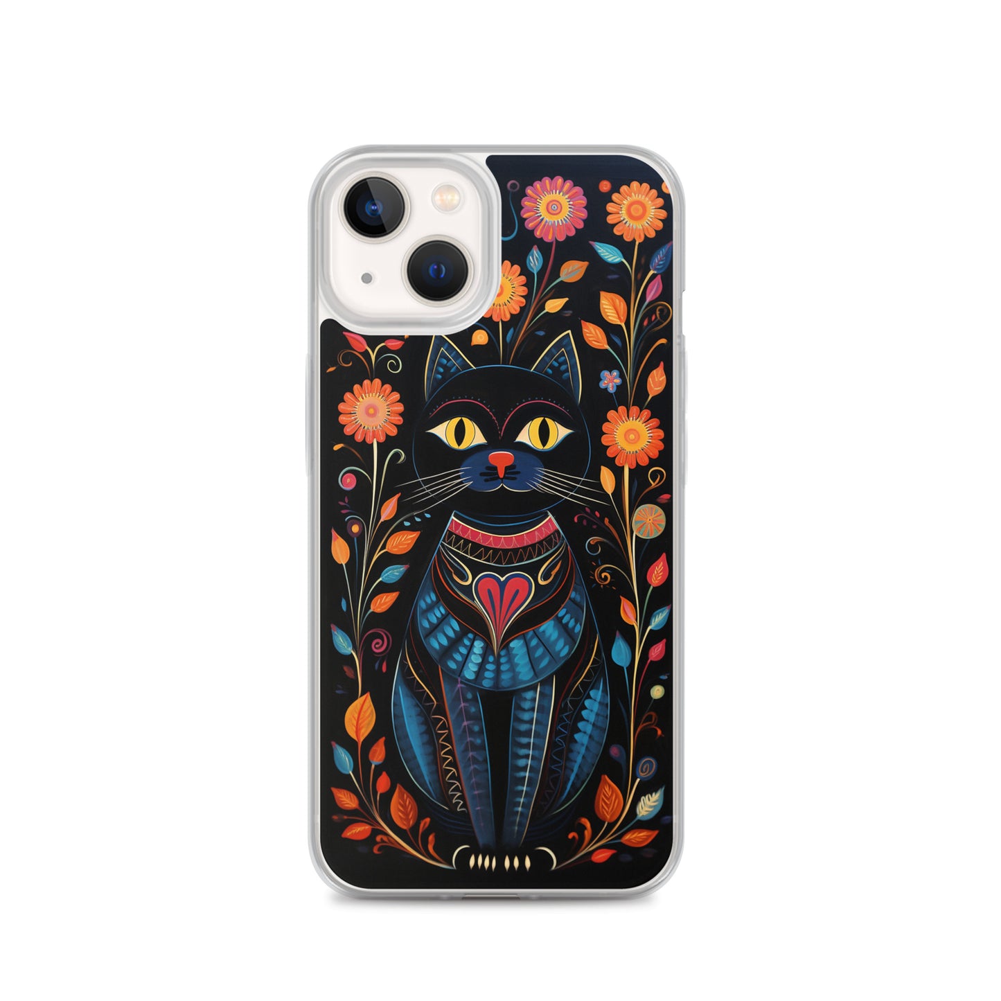 Folk Art Kitty Cat iPhone Case