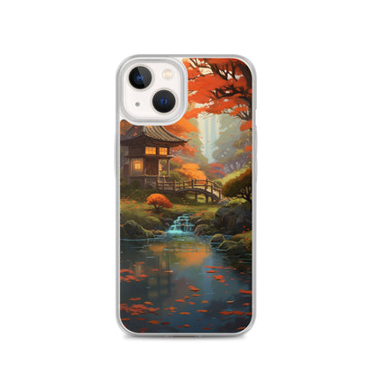 Japanese Garden in Autumn iPhone Case