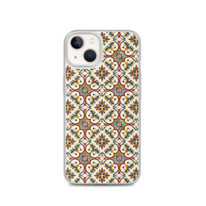 iPhone Case Classic Victorian Tile Red