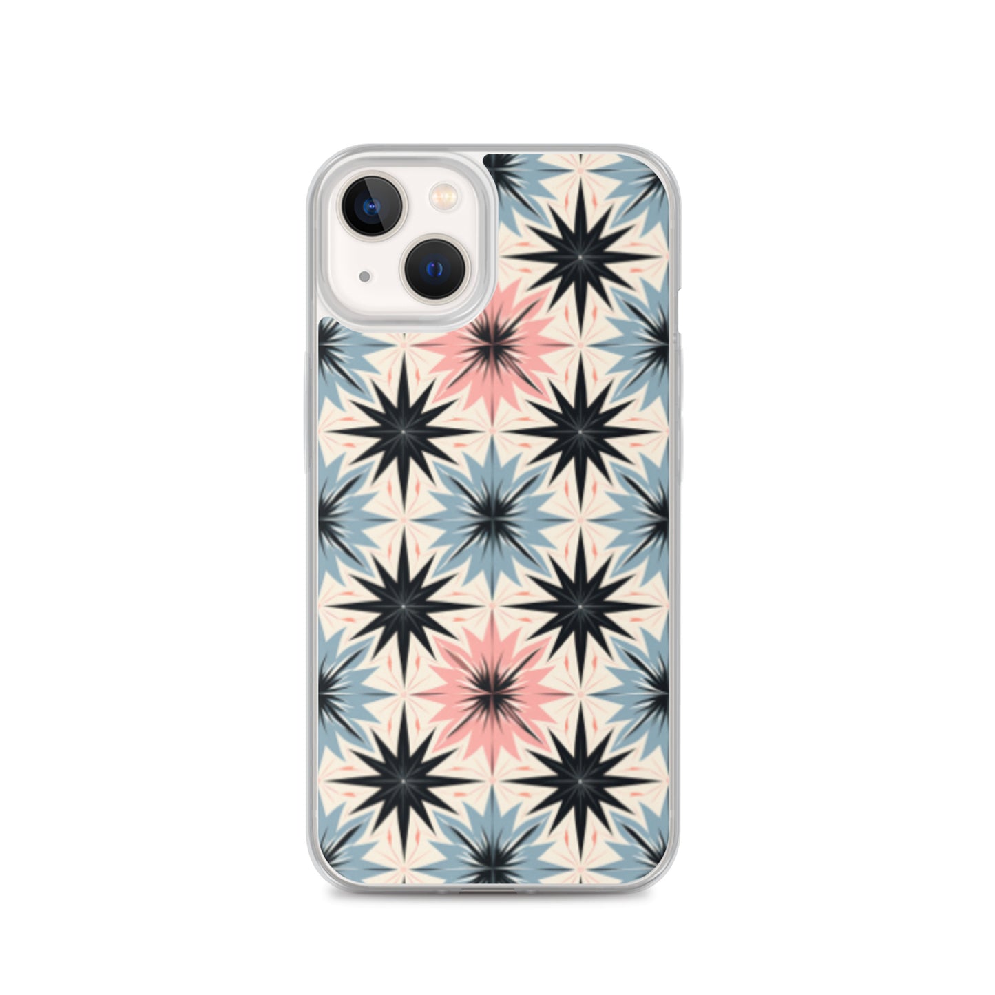 iPhone Case Pink and Blue Pastel Retro Stars