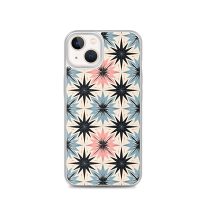 iPhone Case Pink and Blue Pastel Retro Stars