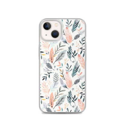 iPhone Case Pastel Feathers & Plants
