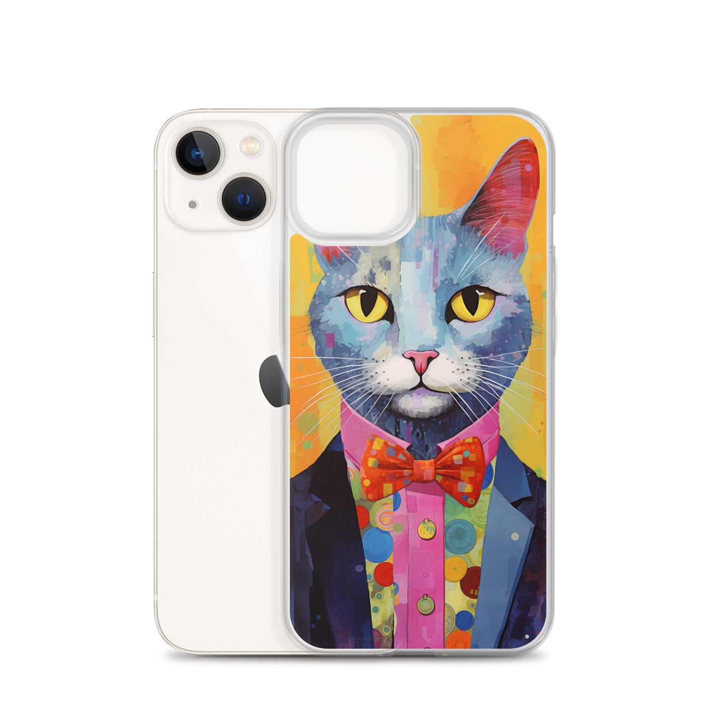 Fancy Colorful Kitty Cat iPhone Case