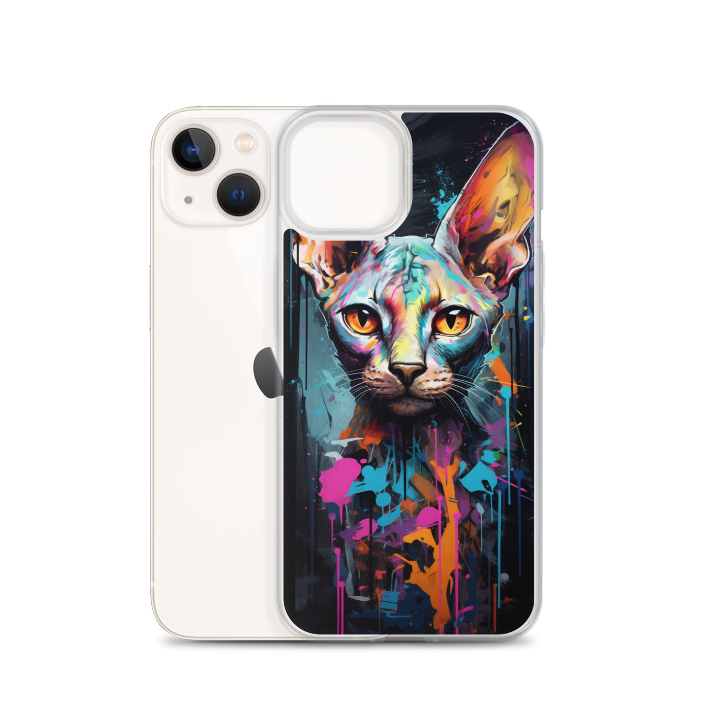 Graffiti Sphynx Cat iPhone Case