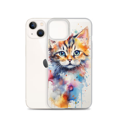 Watercolor Kitty Cat iPhone Case