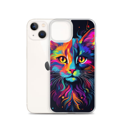 Day Glo Cat iPhone Case