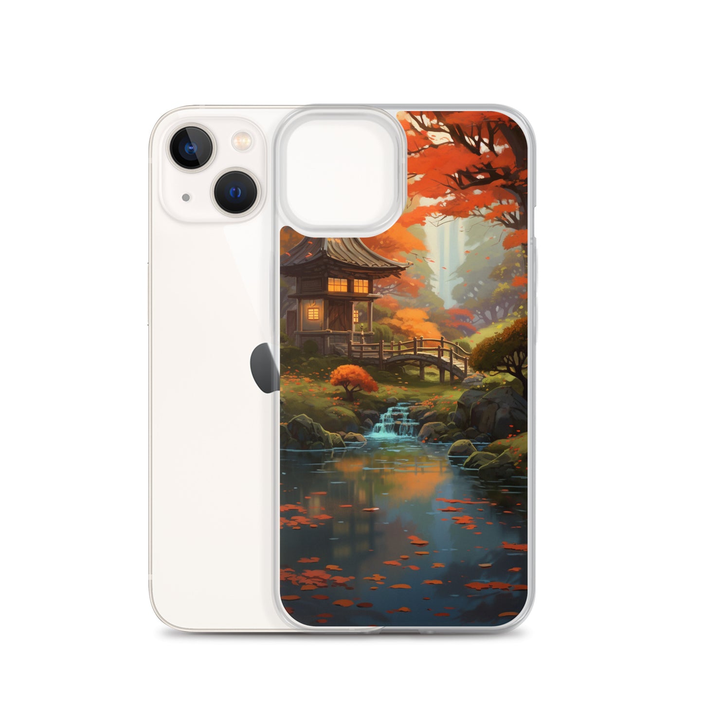Japanese Garden in Autumn iPhone Case