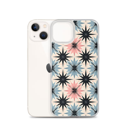 iPhone Case Pink and Blue Pastel Retro Stars