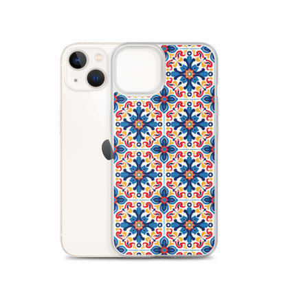 iPhone Case Talavera Tiles Blue and Red