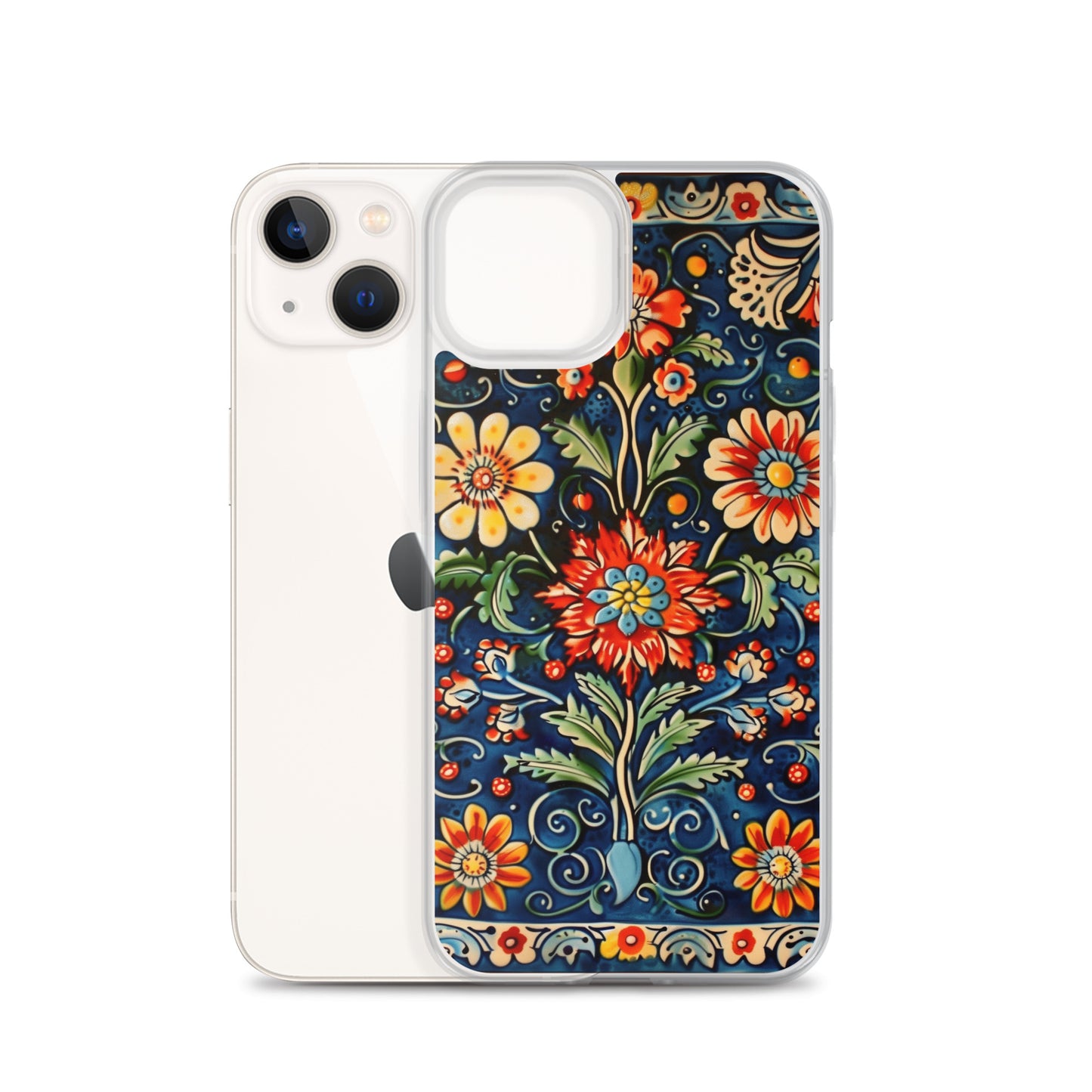 iPhone Case Colorful Flowers Boleslawiec Pottery Tile