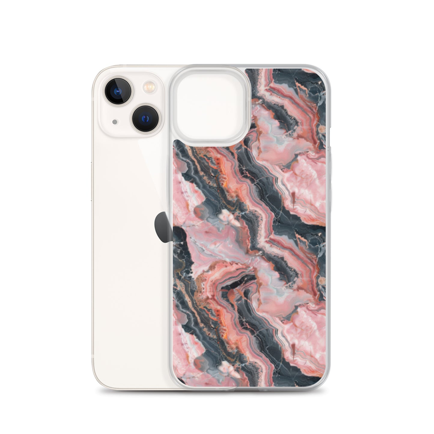 iPhone Case Pink Picasso Marble Pattern