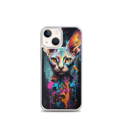 Graffiti Sphynx Cat iPhone Case