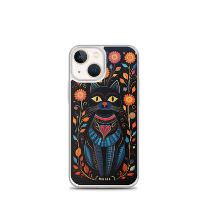 Folk Art Kitty Cat iPhone Case