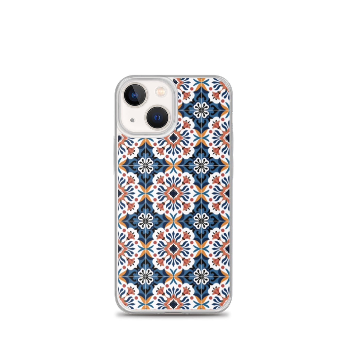 iPhone Case Classic Encaustic Tile Orange & Blue