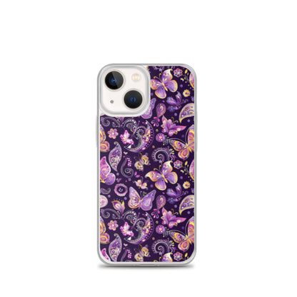 iPhone Case Purple Butterfly Paisley